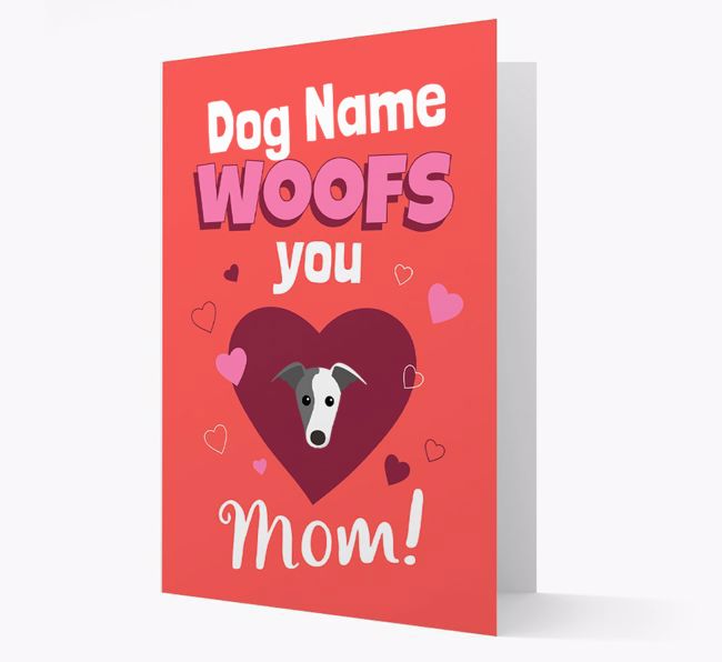 'I Woof You Mom' - Personalized {breedFullName} Card 